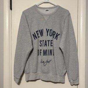 Billy Joel New York State of Mind "NYSOM" Gray Pullover Crewneck Sweatshirt M